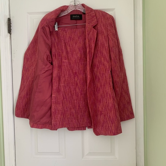 Dana Bachman skirt suit magenta tweed - Picture 1 of 2